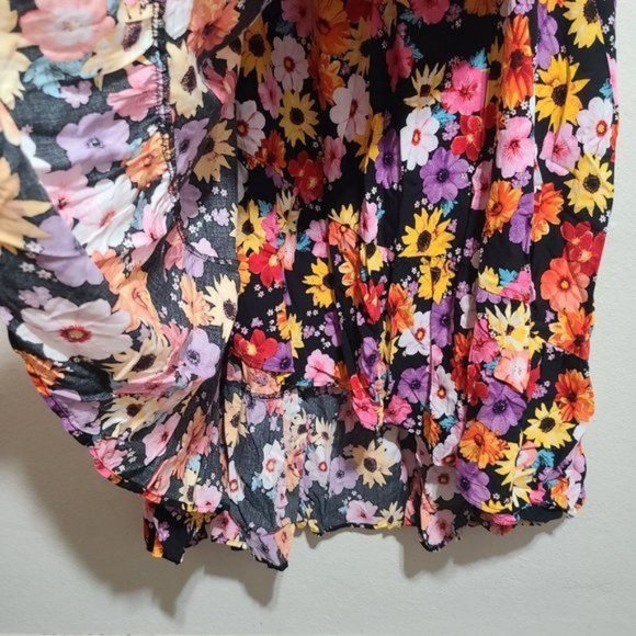 Torrid Floral Off The Shoulder Tulip Hem Dress Plus Size 1X Multicolor - Picture 4 of 6